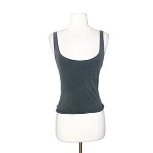 Yeezy Season 6 L Large Tank Top Low Cut Green Stretchy